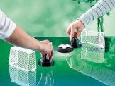 Air-Fussball Action-Set mit Luftkissen-System / Air Hockey