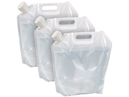 3er-Set flach faltbare Wasserkanister mit Tragegriff, 5 l, BPA-frei / Wasserkanister