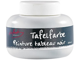 Streichbare Tafelfarbe für mit Kreide beschriftbare Wände, 200 ml / Tafelfarbe